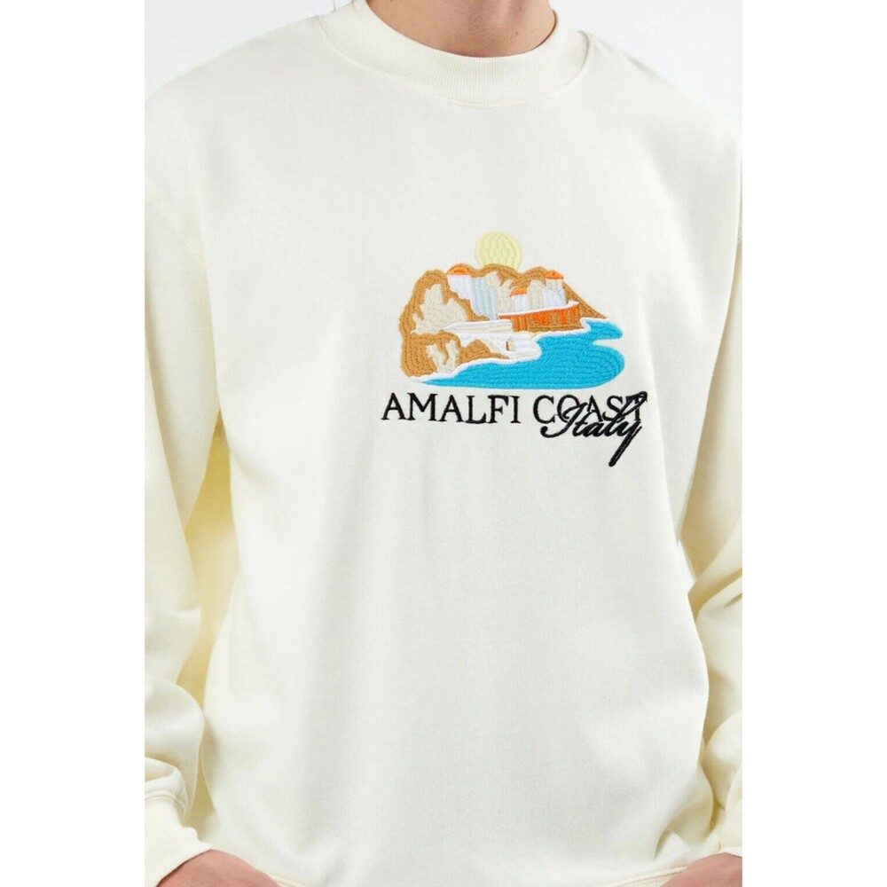 PacSun Amalfi Coast Embroidery Crew Neck Sweats Men's M Crew Neck Sweatshirt NWT